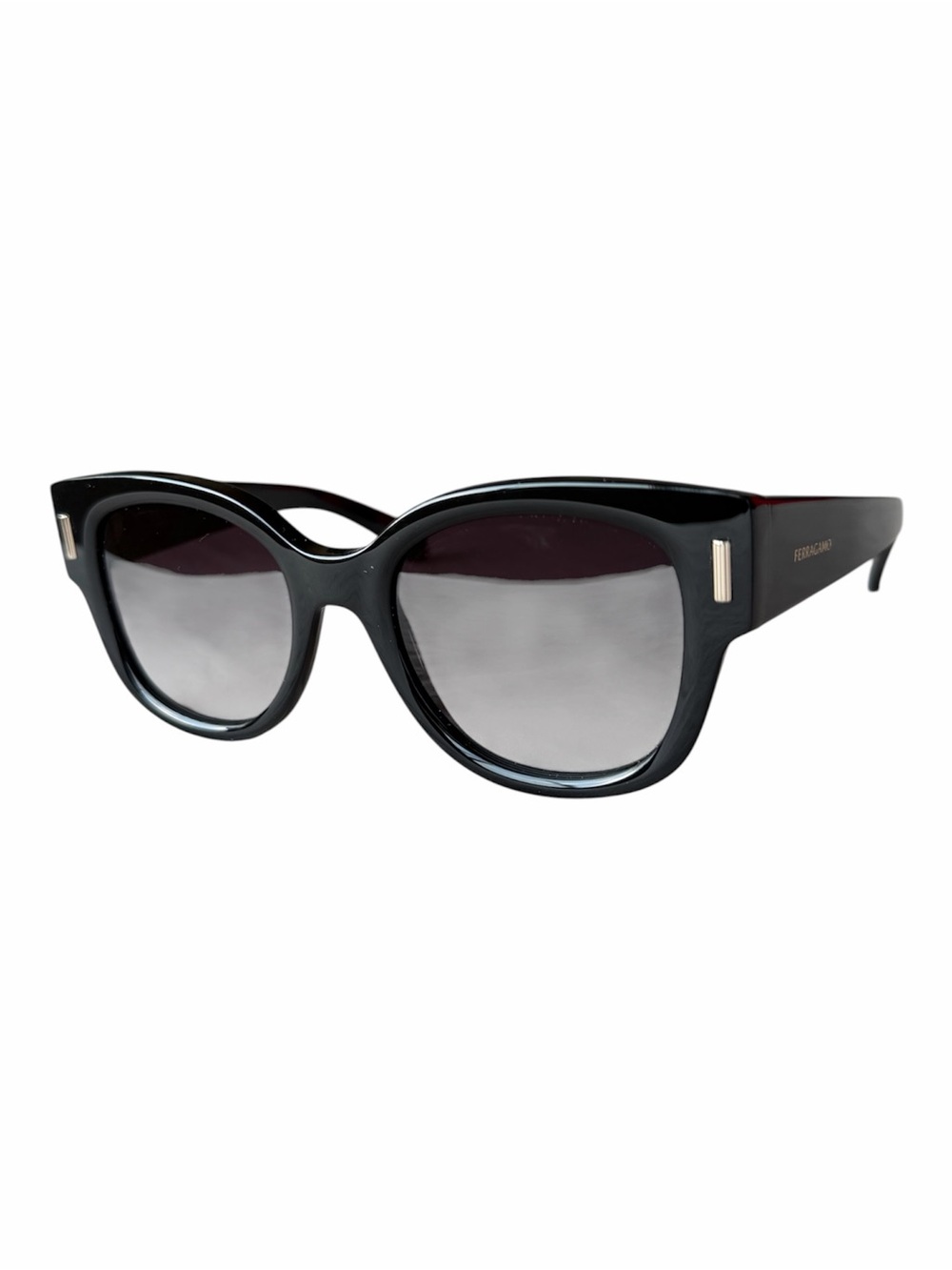 Salvatore Ferragamo Black Sunglasses with Red Box